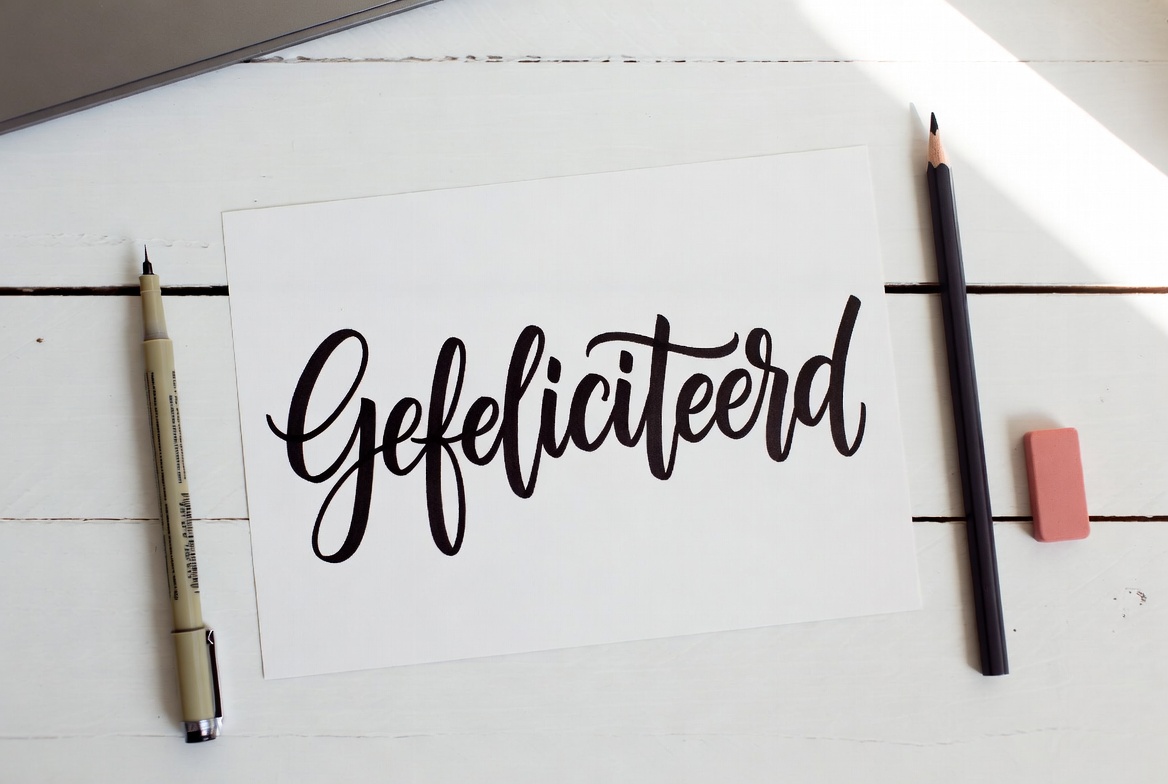 Handlettering op kaarten
